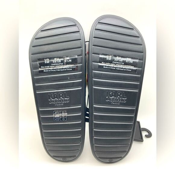 NWT Karl Lagerfeld Paris Zabina Black Sandals Size 8M - Picture 7 of 7